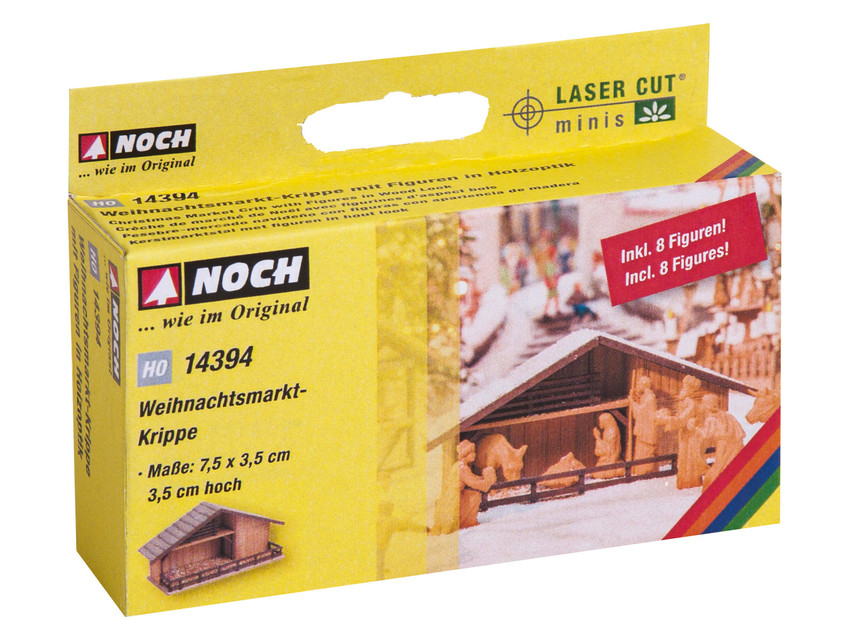 14394 Weihnachtsmarkt-Krippe mit Figuren