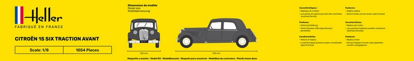 Heller 80799 Citroen 15 SIX Traction Avant