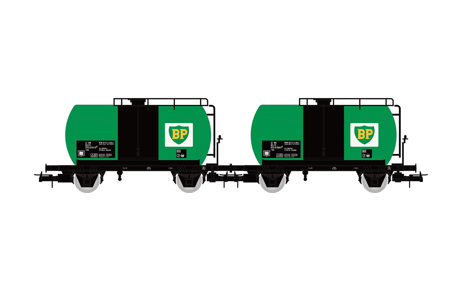 HR6567 FS, 2-tlg. Set 2-achs. Kesselwagen BP“