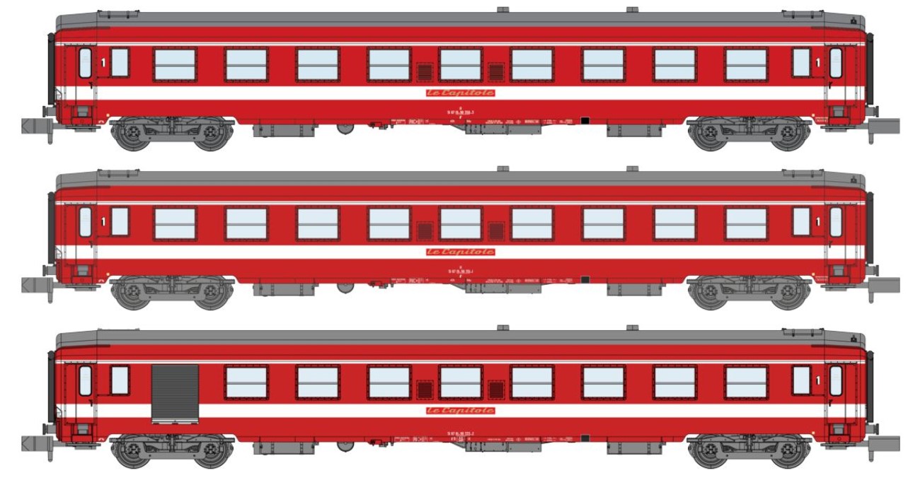 NW-156 SNCF Le Capitole Personenwagen-Set 3-tlg