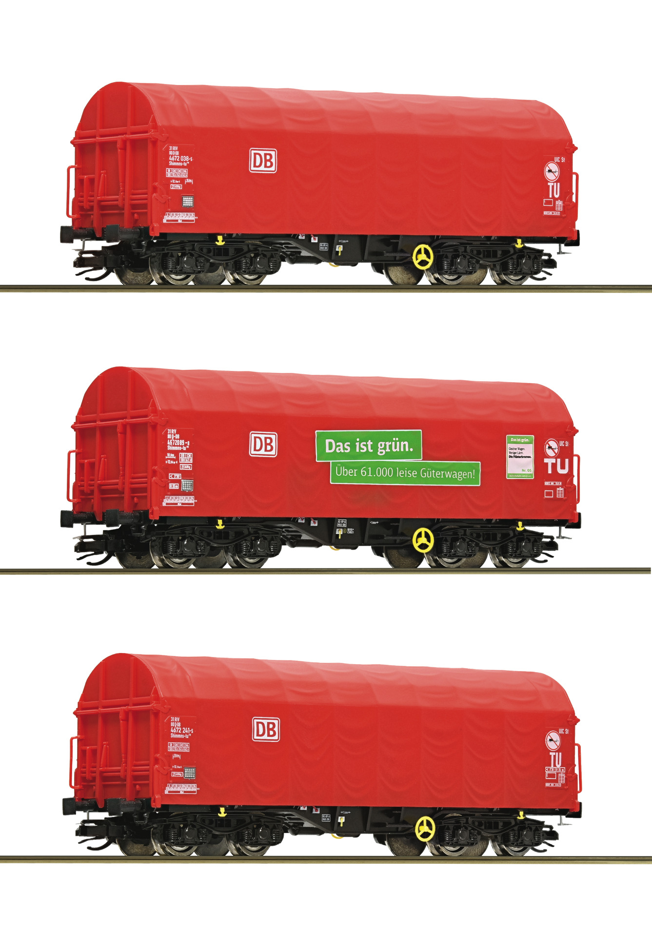 6680012 DBAG Schiebeplanenwagen-Set 3-tlg. Ep.6
