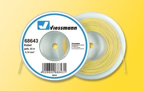 68643 25 m Kabel, 0,14 mm², gelb