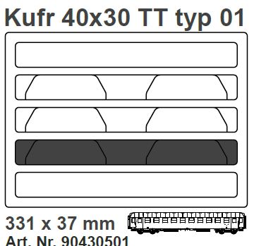 IGRA 90430501 TT Koffer mit Schaumstoffeinlage 40x30cm