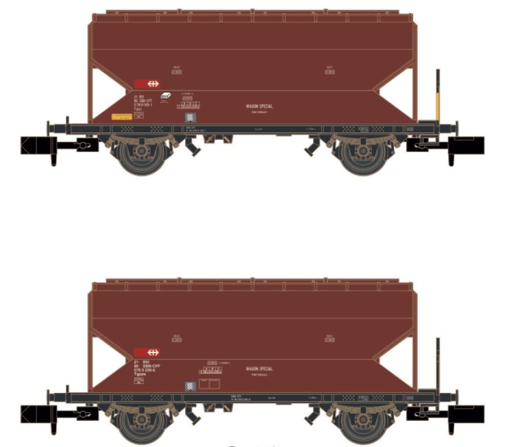 1618-100 SBB Getreidewagen-Set Tgpps 2-tlg Ep.4