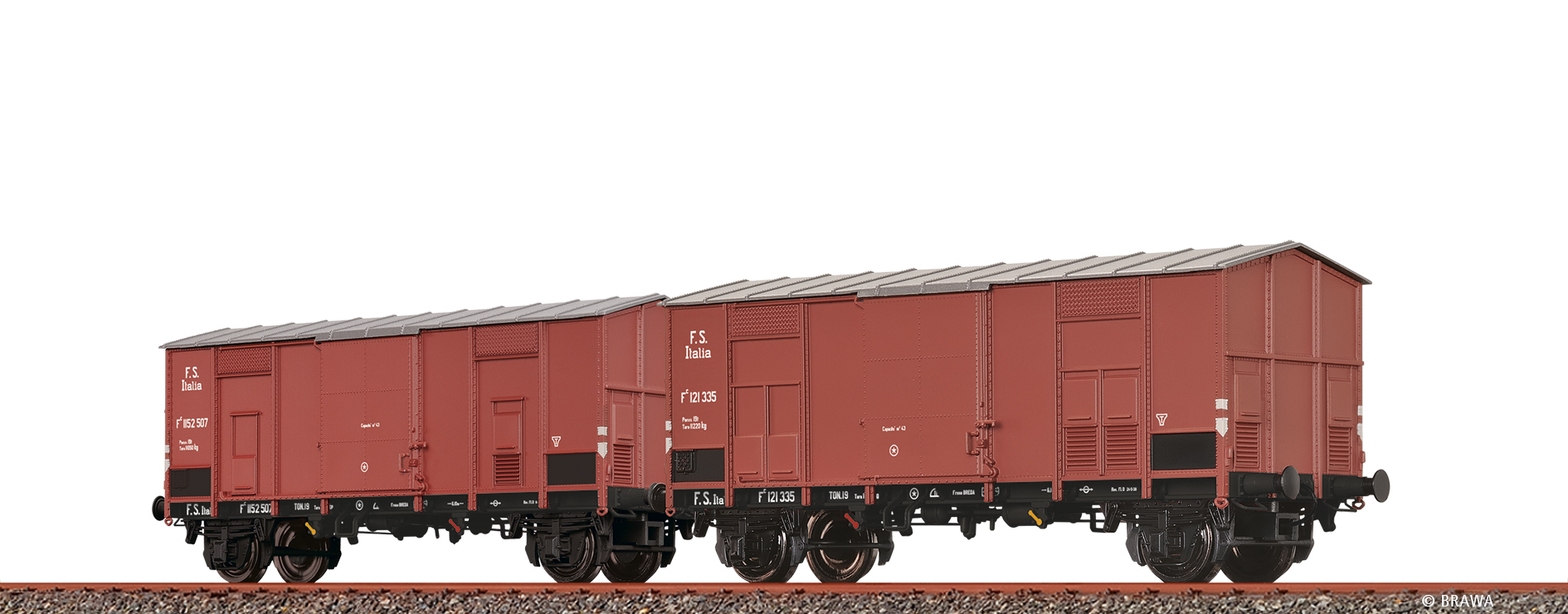 Brawa 48572 FS Spitzdachwagen Fc Set 2tlg. Ep.2