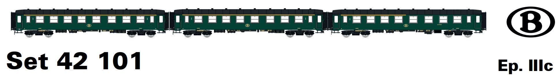 42101 SNCB Personenwagen-Set I2 3-tlg Ep.3c