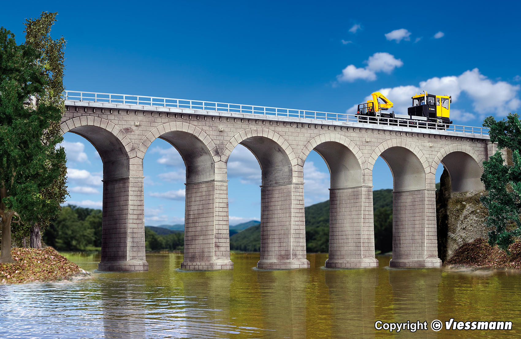 Kibri 39724 Aachtal-Viadukt mit Eisbrecherpfeilern