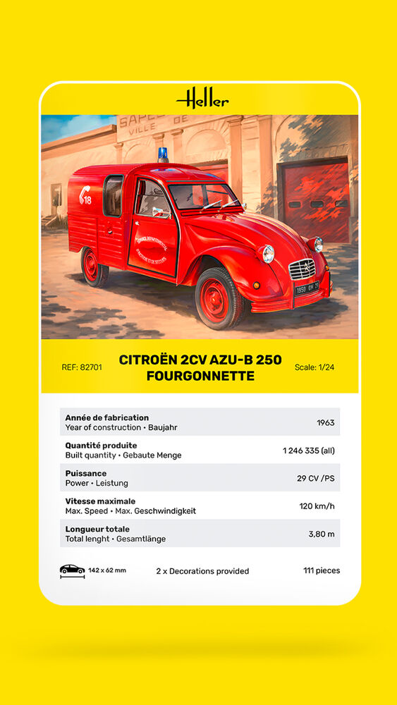 Heller 82701 Citroen 2CV AZU-B 250 Fourgonette