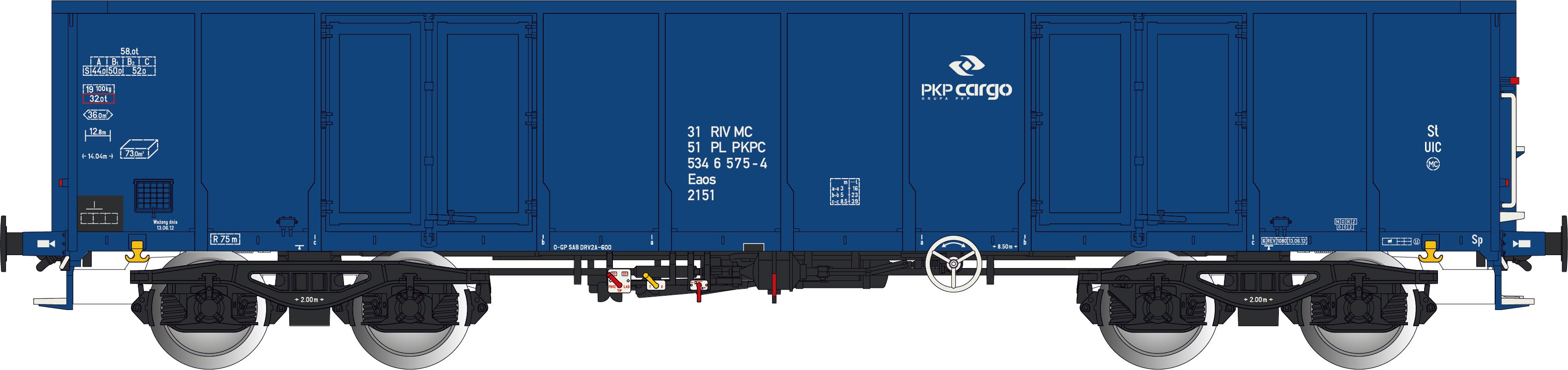 Albert Modell 534009 PKPC offener Güterwagen Eaos Ep.6
