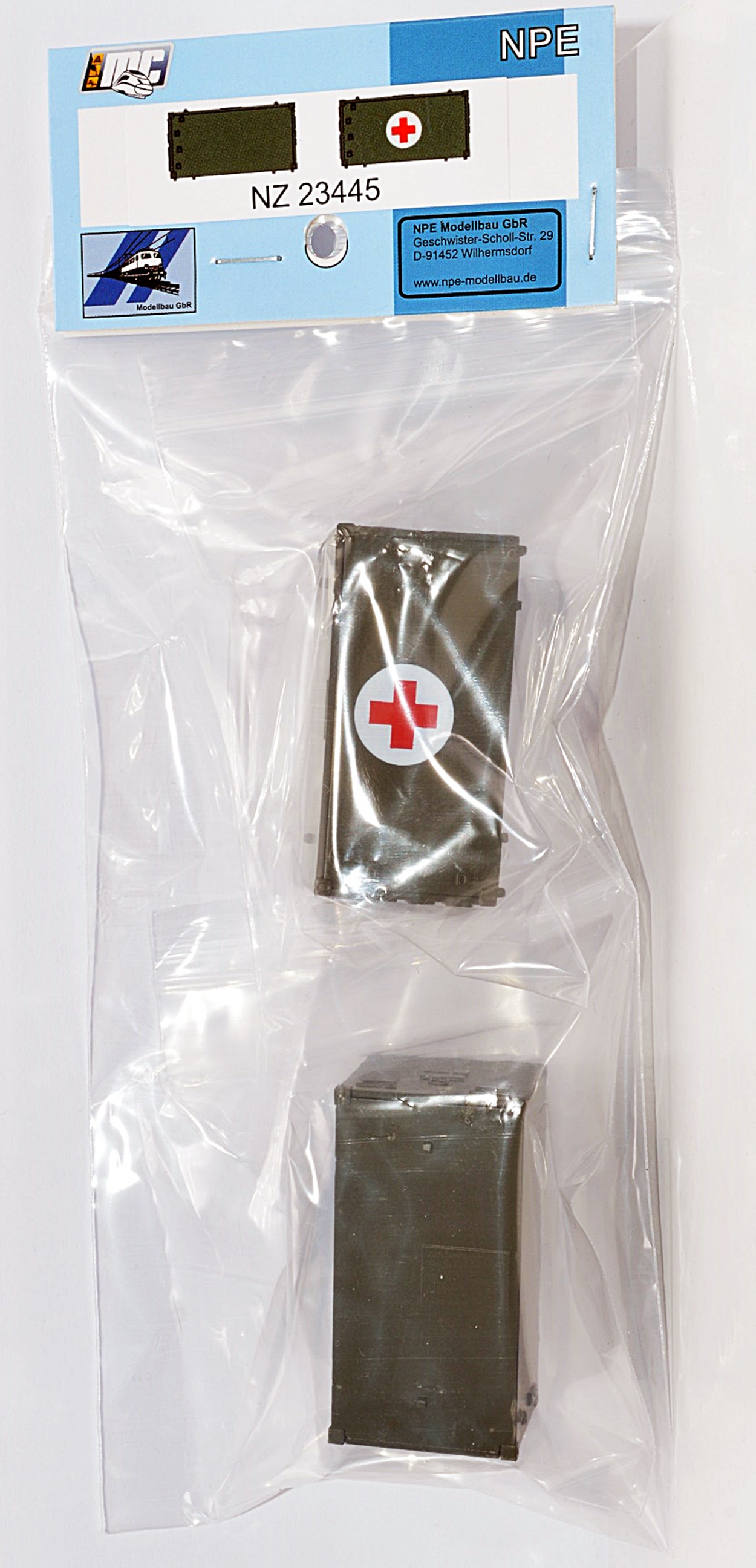 NPE NZ23445 Set MF2 Kabinen 2 Stück Olivgrün BW