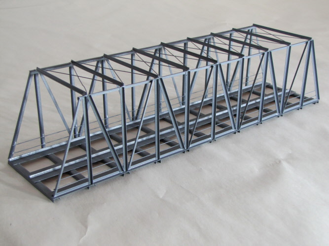Hack KT32-2 Kastenbrücke 32cm, 2-gleisig, grau
