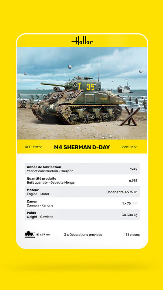 Heller 79892 M4 Sherman 'D-Day'