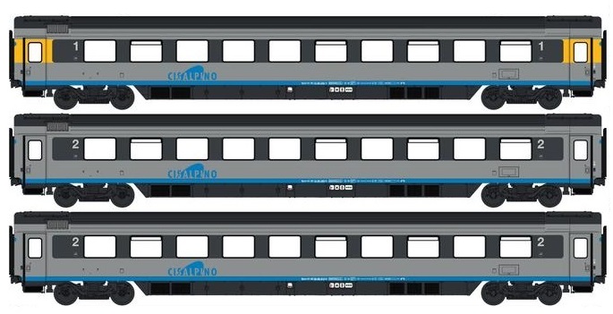 PI9716 SBB Cisalpino Reisezugwg.-Set 3-tlg Ep.5