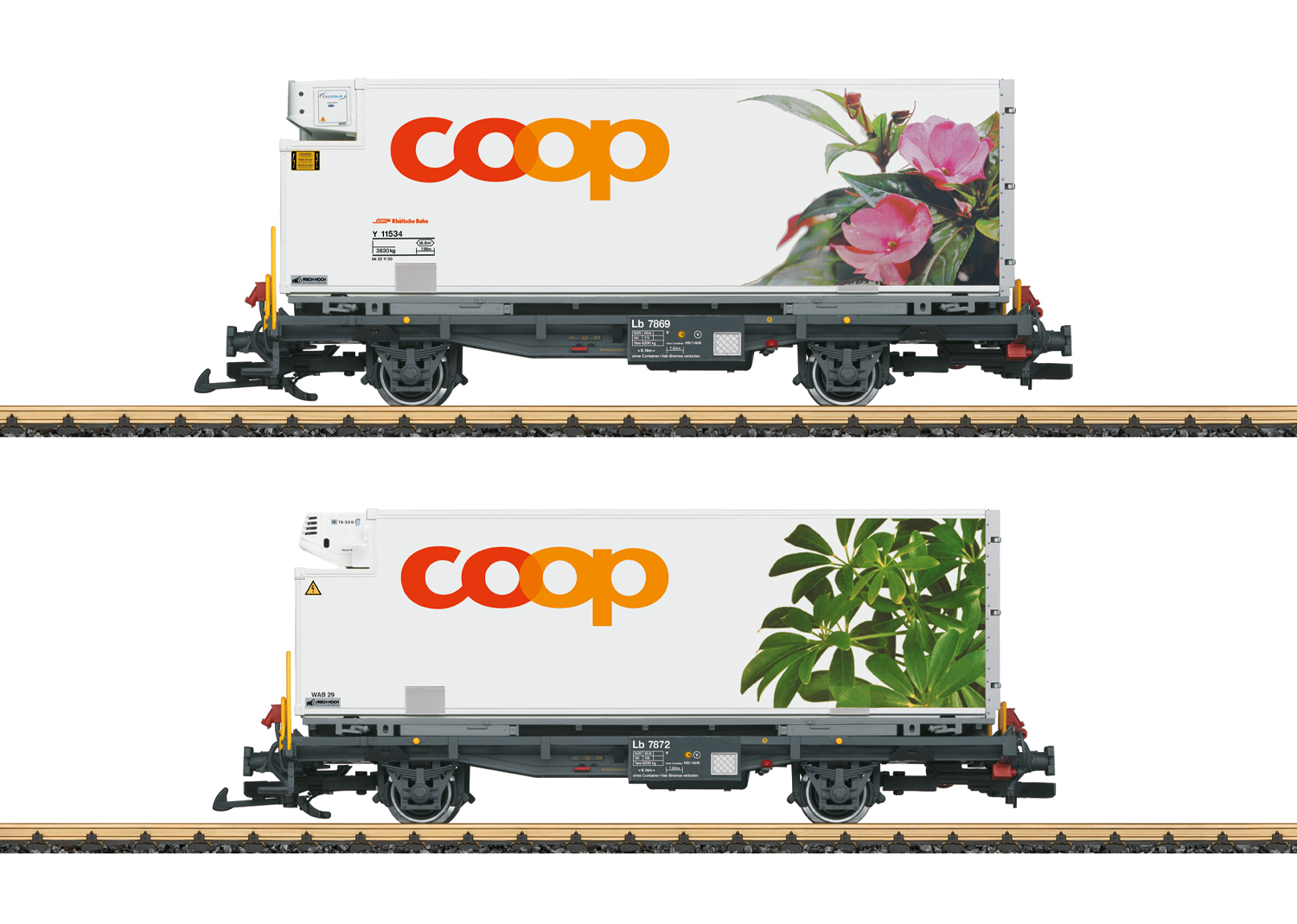 45885 RhB Containerwagen "Coop" Set 2tlg. Ep.6