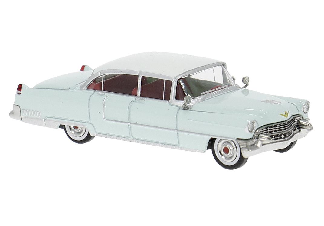 18355 ´55 Cadillac Fleetwood pastellblau/weiß