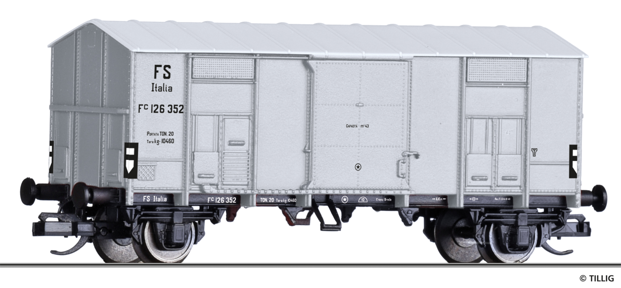 Tillig 14885 FS ged. Spitzdach-Güterwagen Fc Ep.2