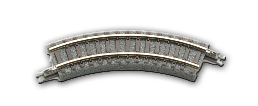 97018 Gleis gebogen R70 45° 4 St.