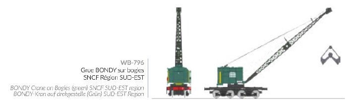WB-796 SNCF SUD-EST Kranwagen Bondy