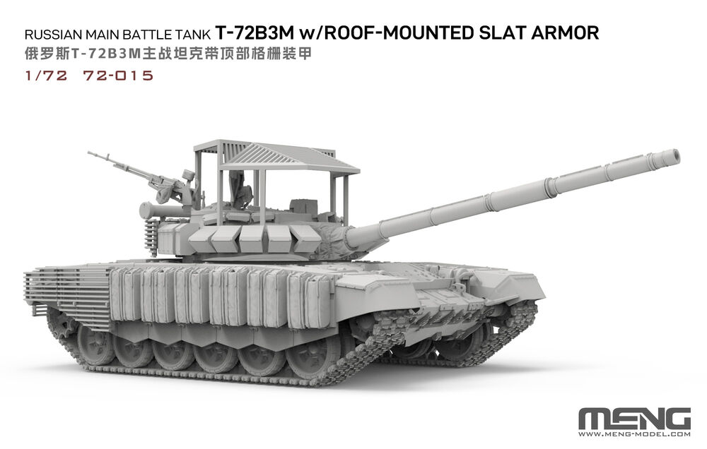 MENG 72-015 Russian Main Battle Tank T-72B3M w/Roof