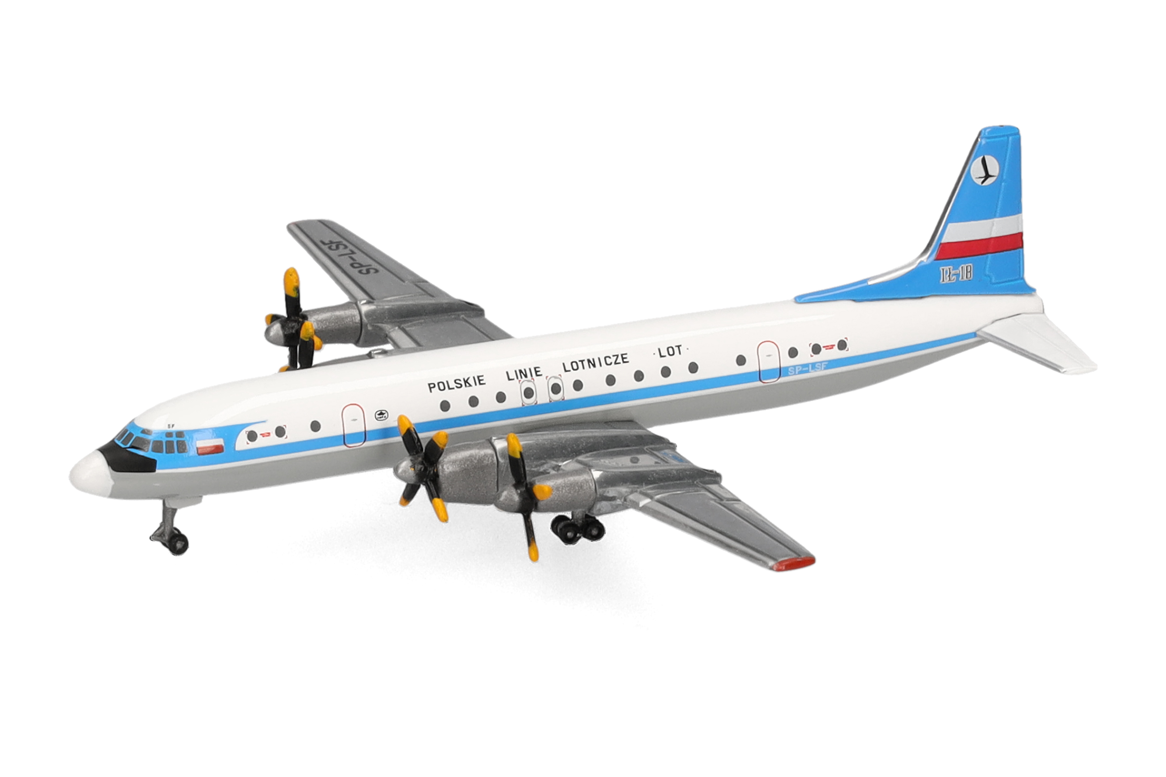 Herpa 538787 Ilyushin IL-18 LOT Polish Airlines