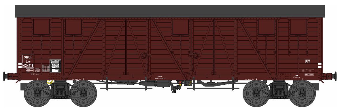 REE Modeles WB-780 SNCF gedeckter Güterwagen TP Ep.3b