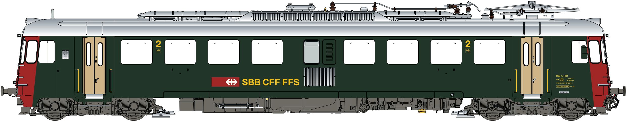 17556S SBB Triebwagen RBe 4/4 Ep.5 AC