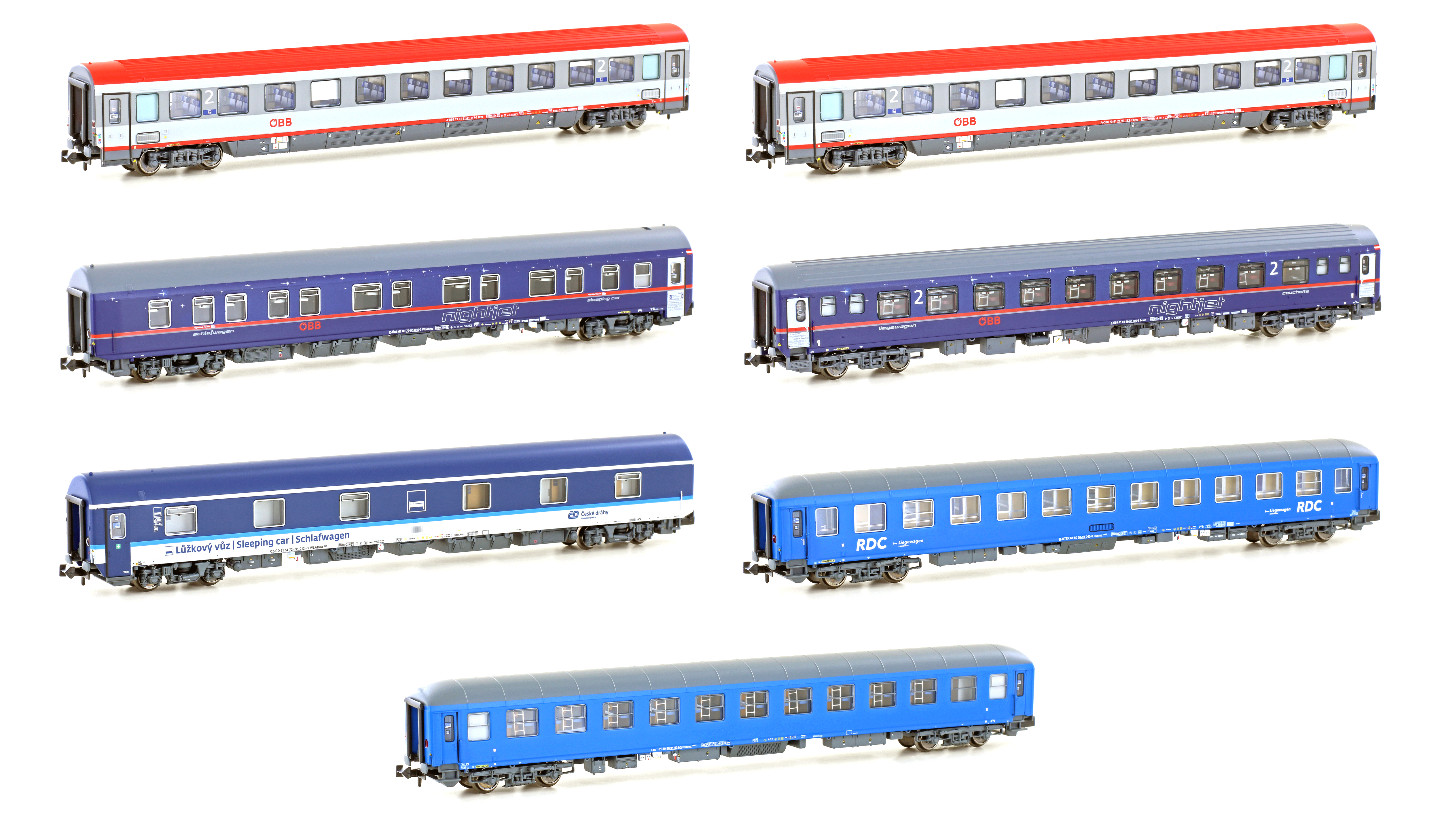 97023N ÖBB CD NJ Nachtzugwagen-Set NJ408 Ep.6