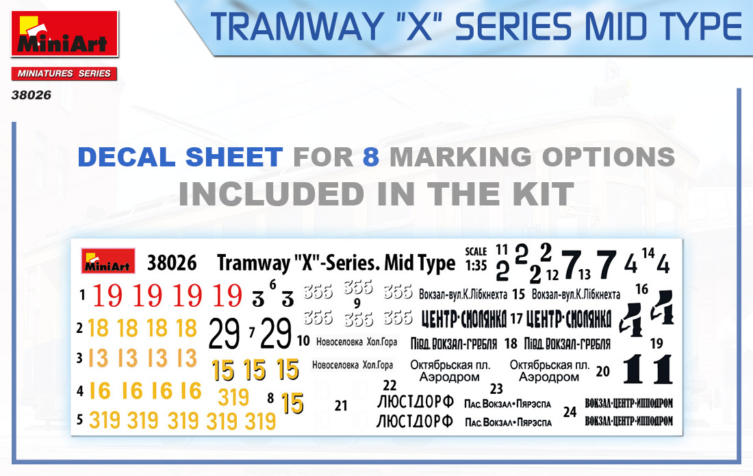 MiniArt 38026 Tramway / Strassenbahn 'X'-Series.