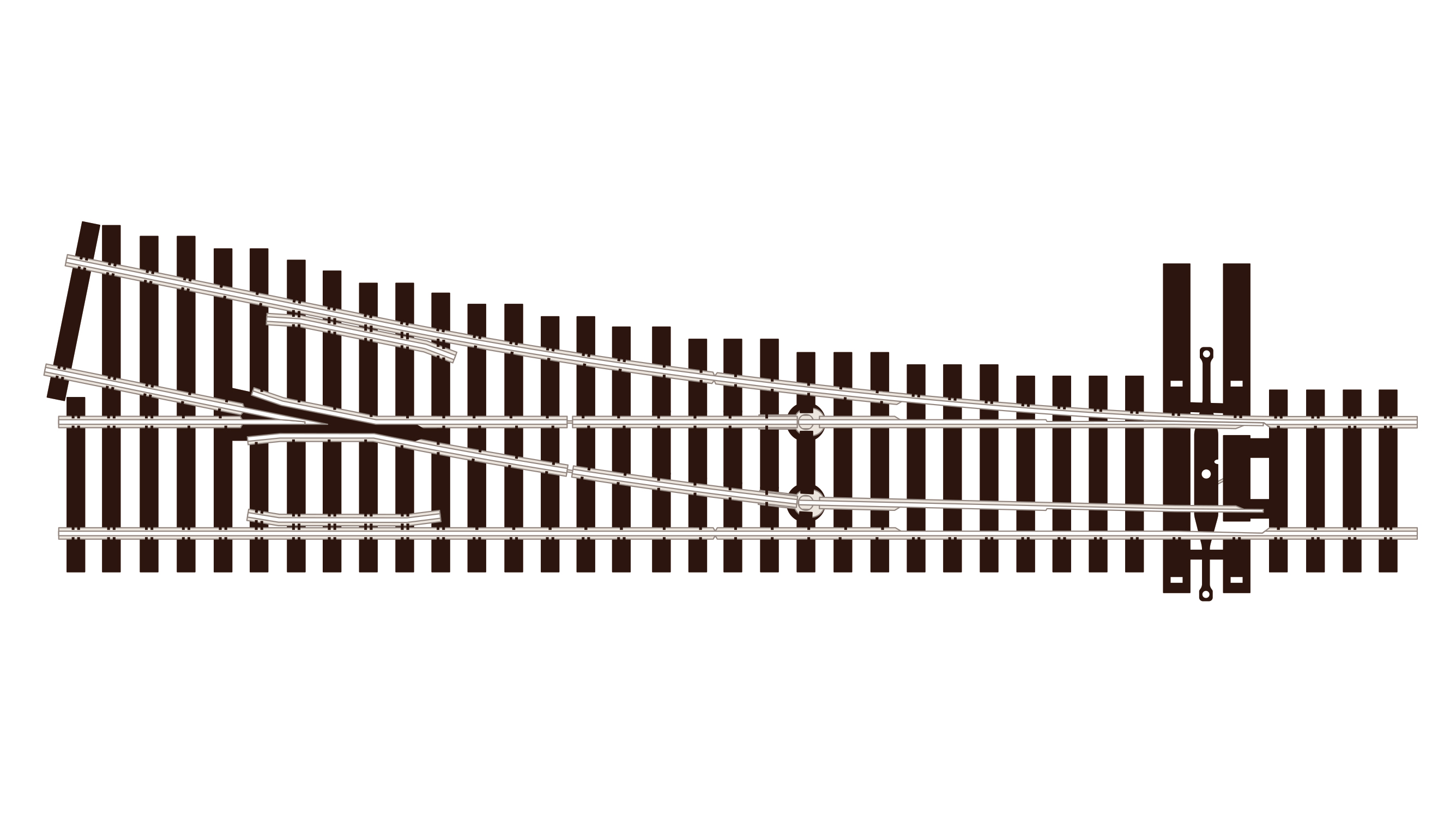SL8351 Weiche, 5. Radius, rechts