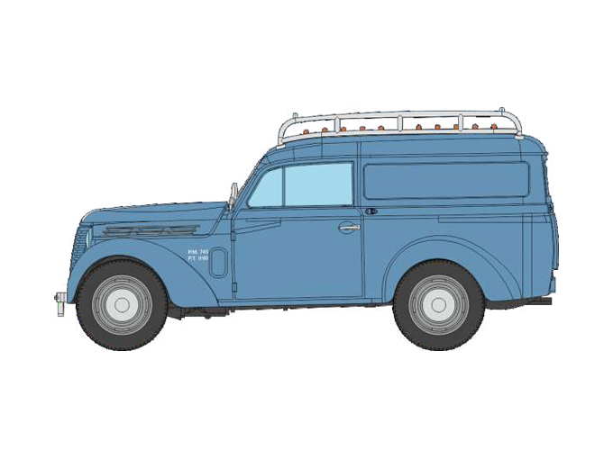 CB-208 Renault Juvaquatre Fourgon blau