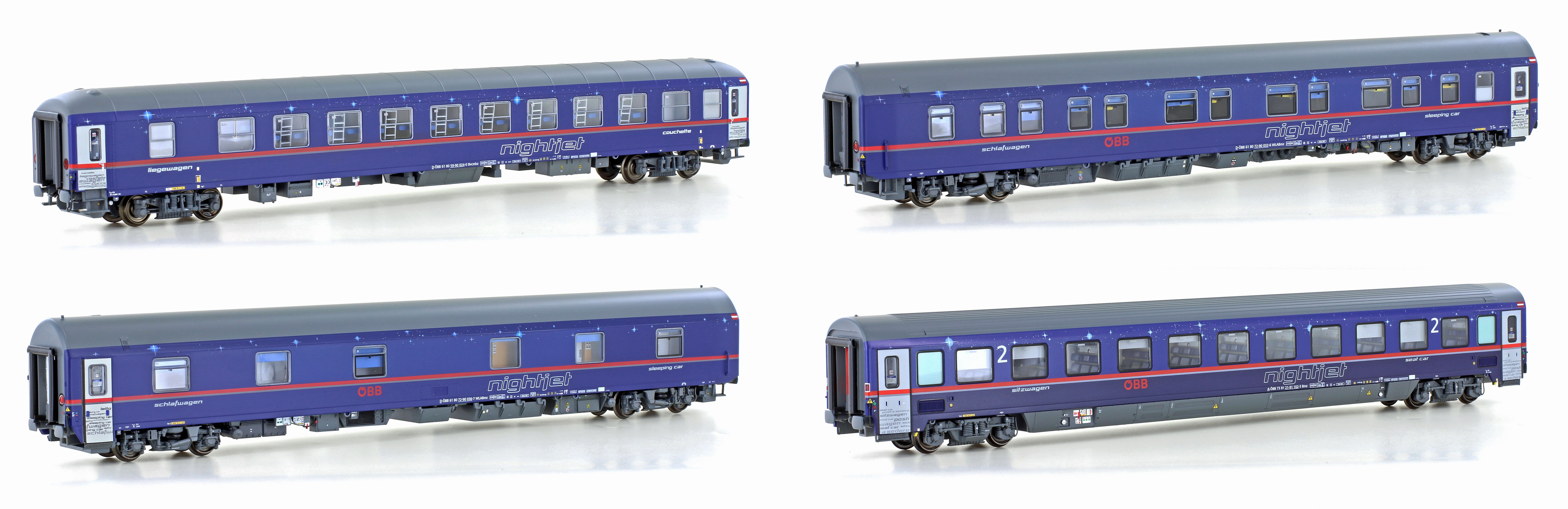 MW2119 ÖBB Nightjet Wagen-Set NJ425 4-tlg. Ep.6