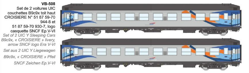 VB-508 SNCF Schlafwagen-Set 2-tlg. UIC Ep.5/6