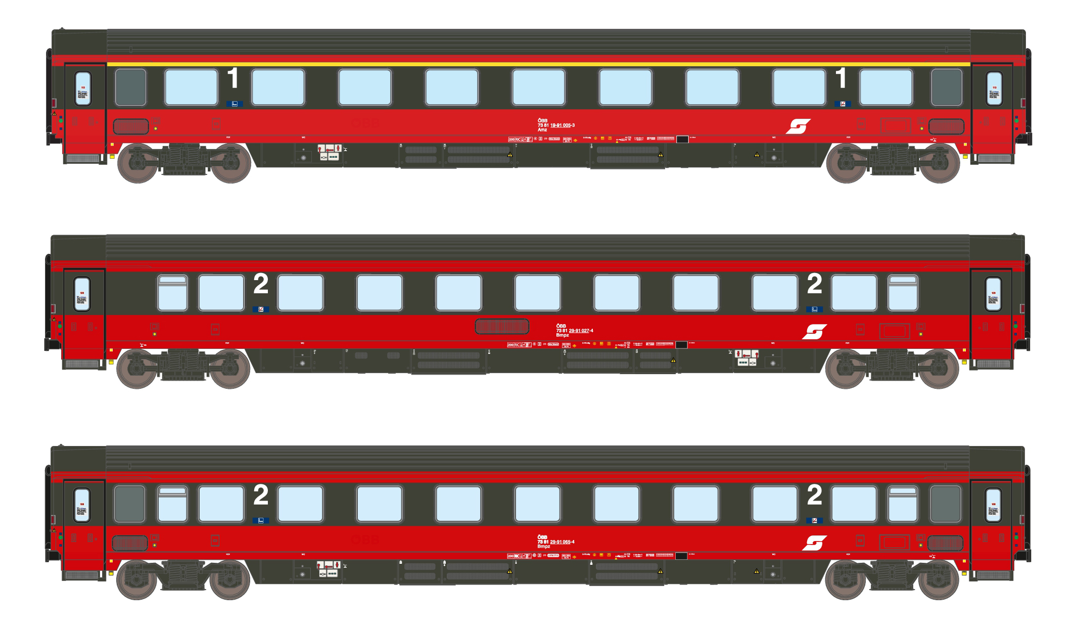 24002 ÖBB EC 64 Personenwagen-Set 3-tlg Ep.4