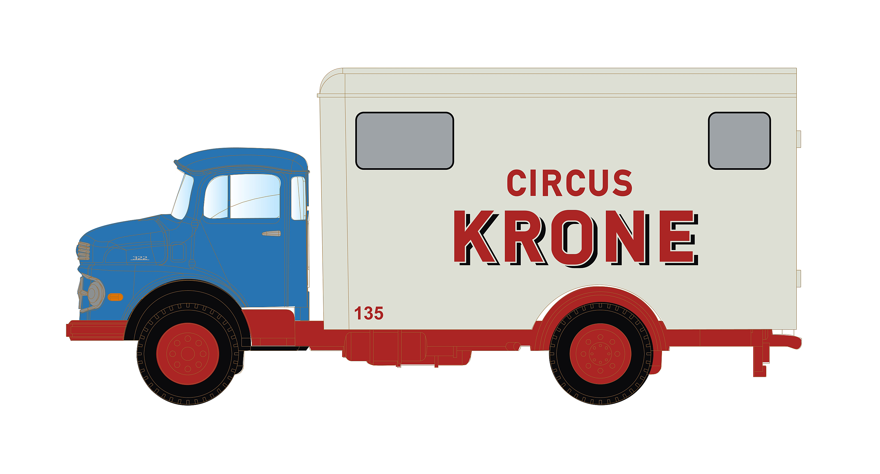 3471 MB L322 Koffer Circus Krone