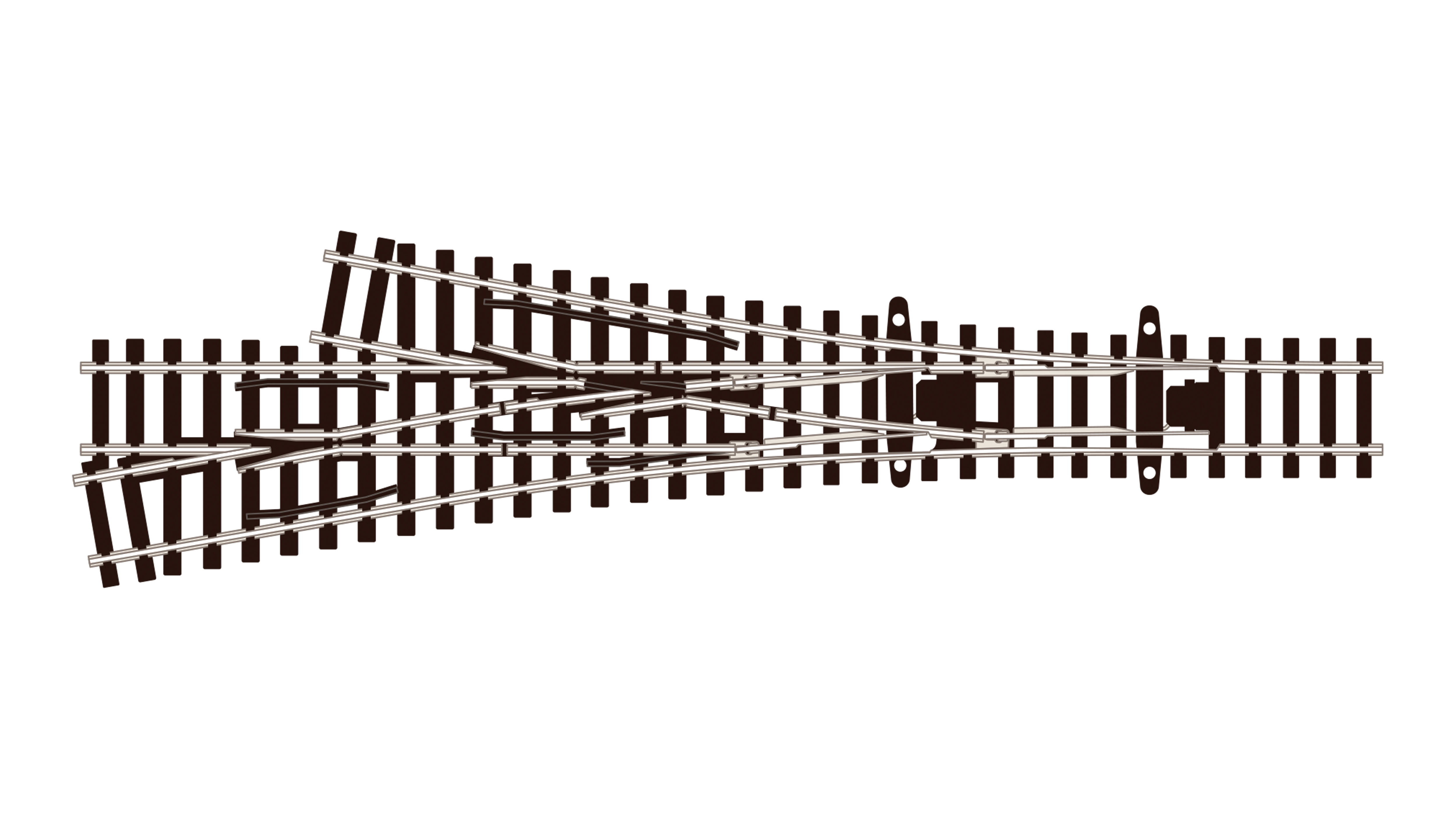 SLE399F Dreiwegweiche, mittlerer Radius