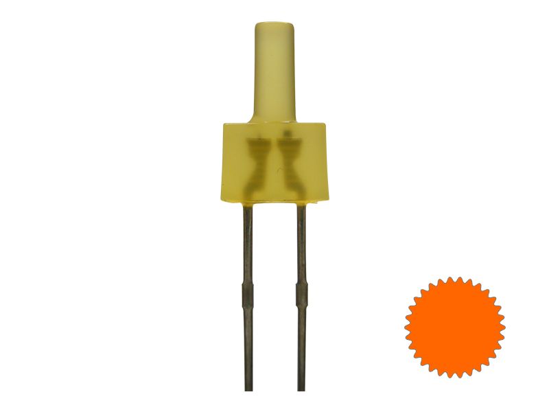50803 Tower LED lang 2mm orange / amber diffu