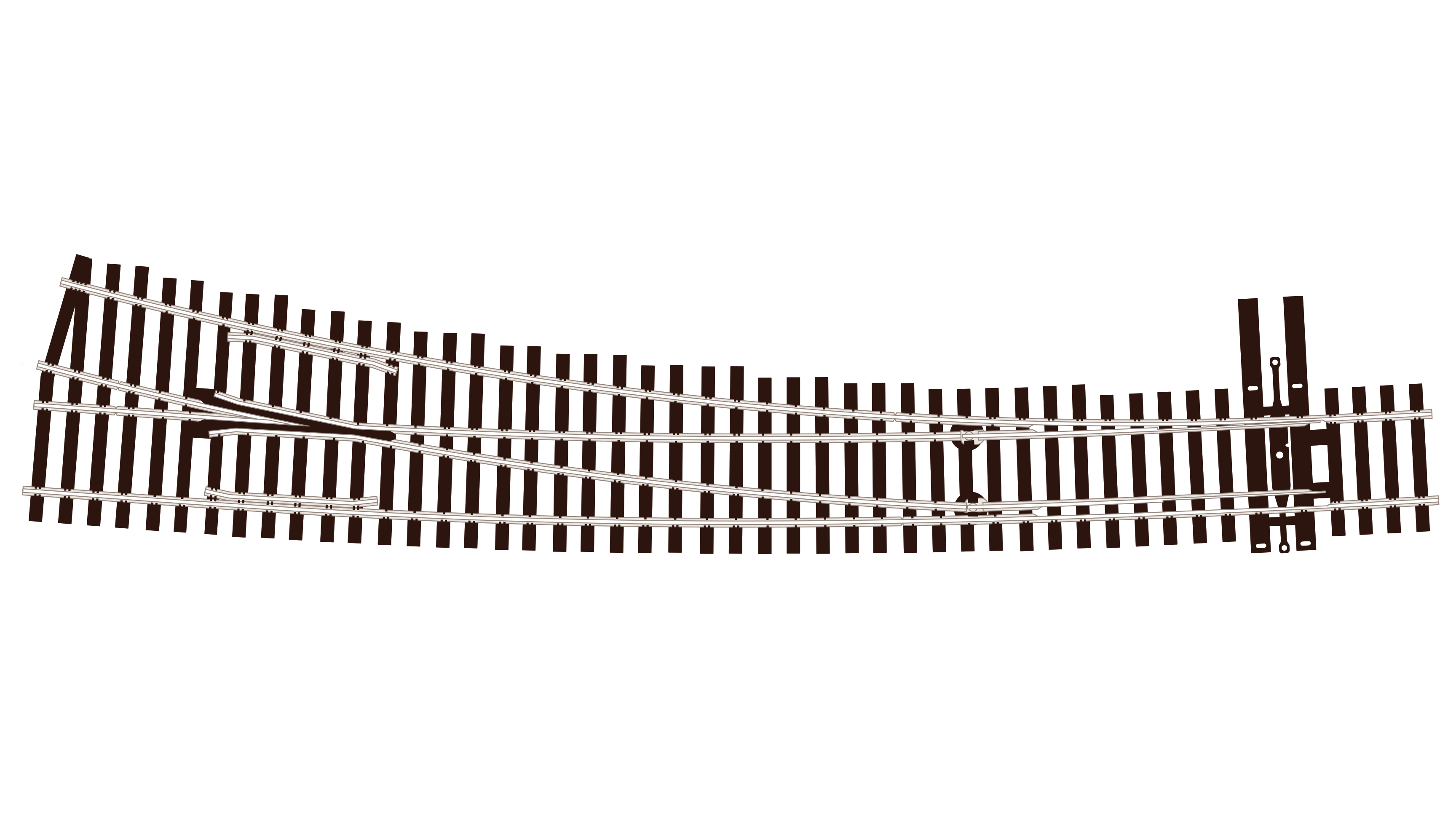 SL8376 Gebogene Weiche, 7. Radius, rechts