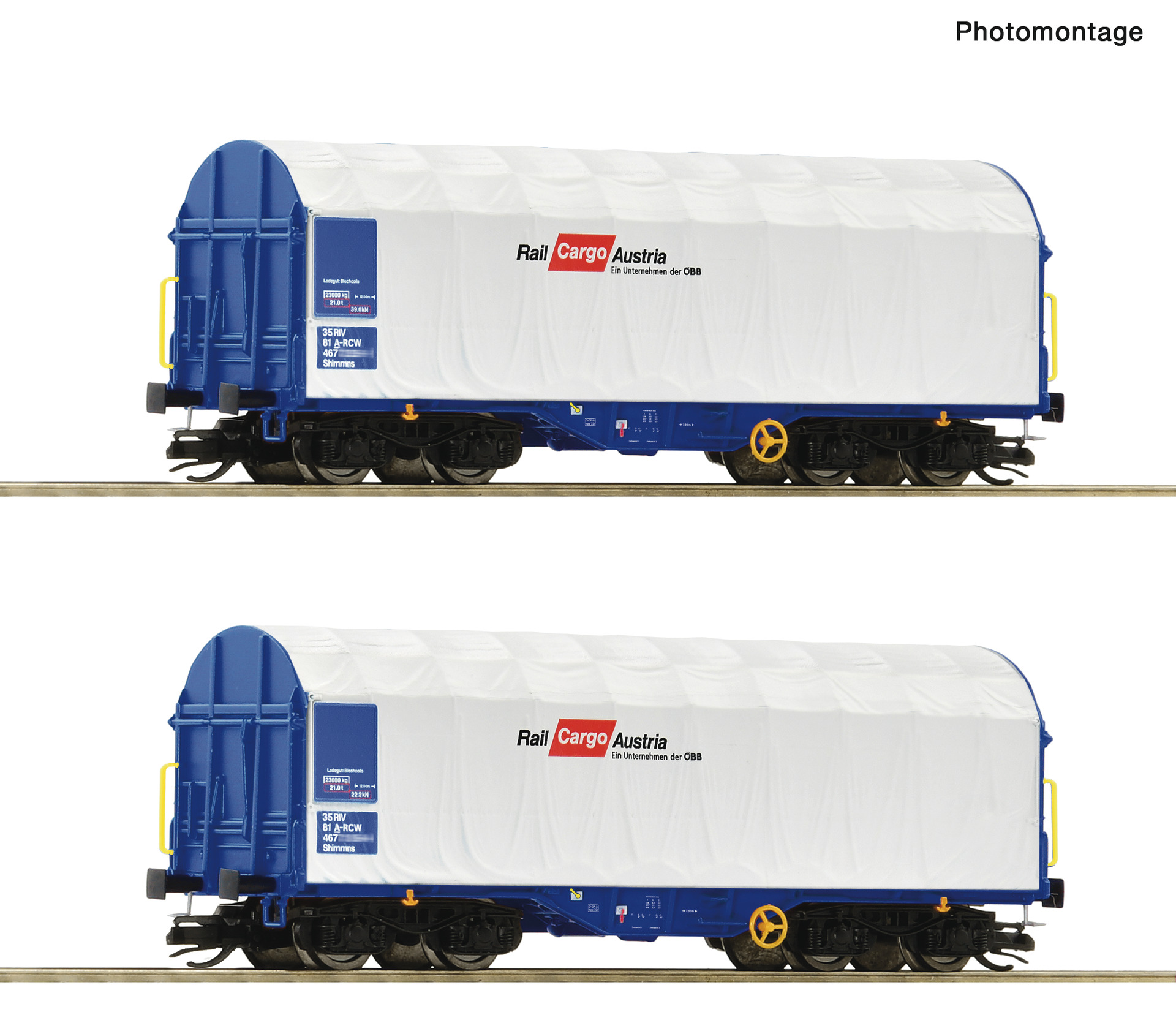 Roco 6680007 ÖBB/RCW Schiebeplanenwagen-Set Ep.6