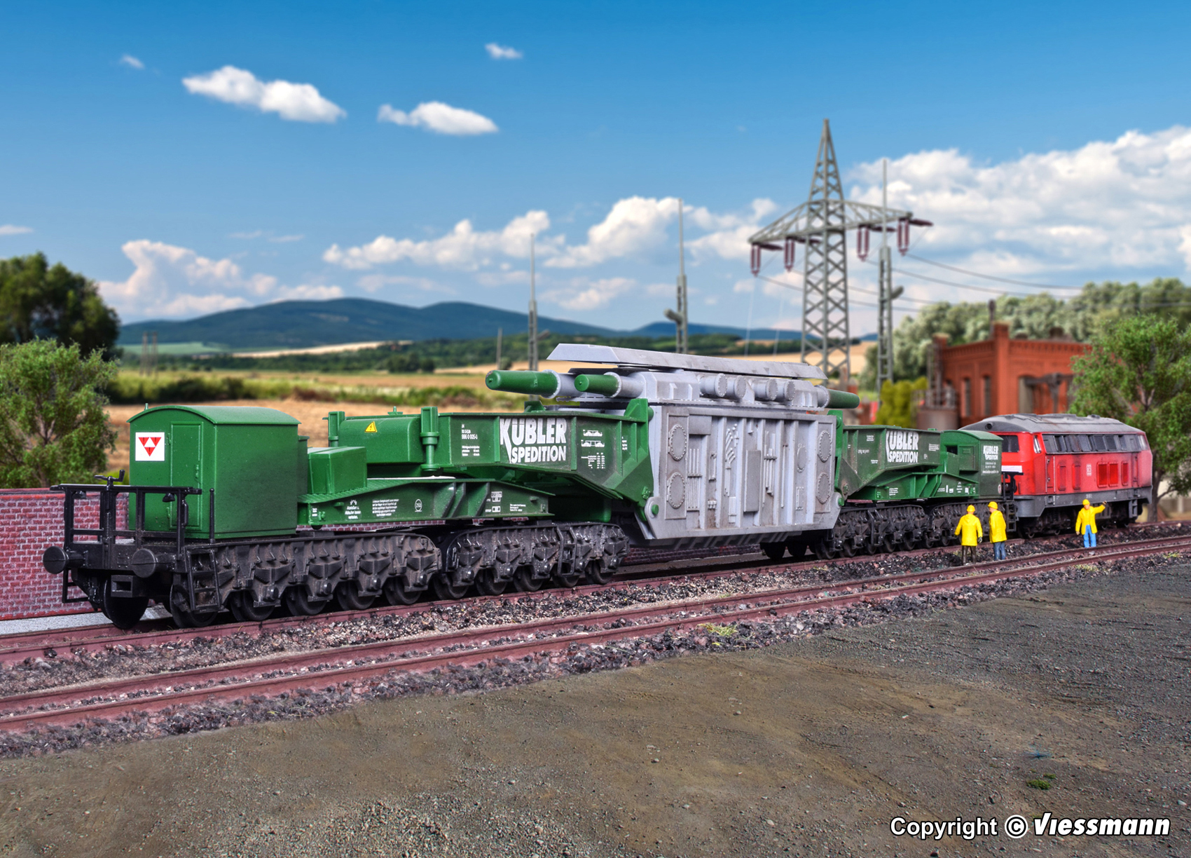Kibri 16500 Tiefladewagen mit Trafo