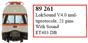 89261 LokSound V4.0 für ET403