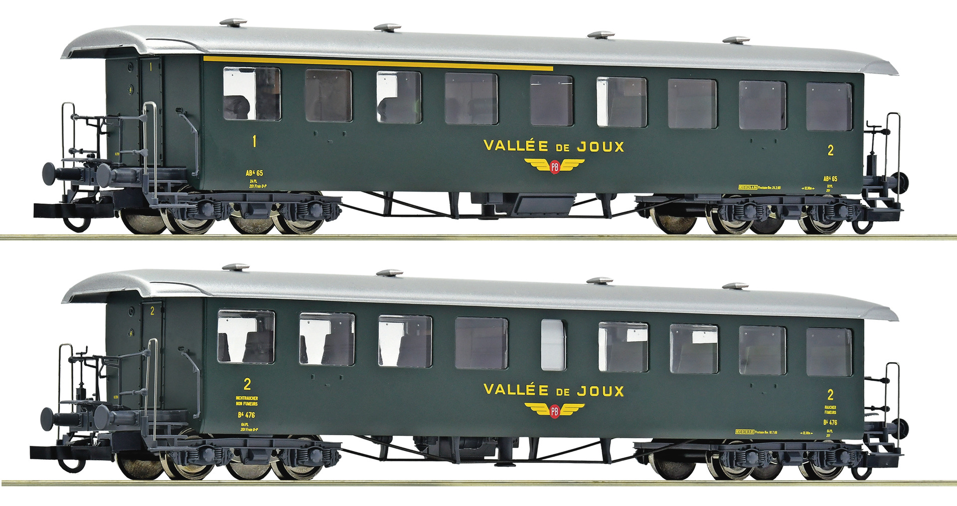 6200198 PBr (CH) Seetalbahnwagen Set 2tlg Ep.4/5
