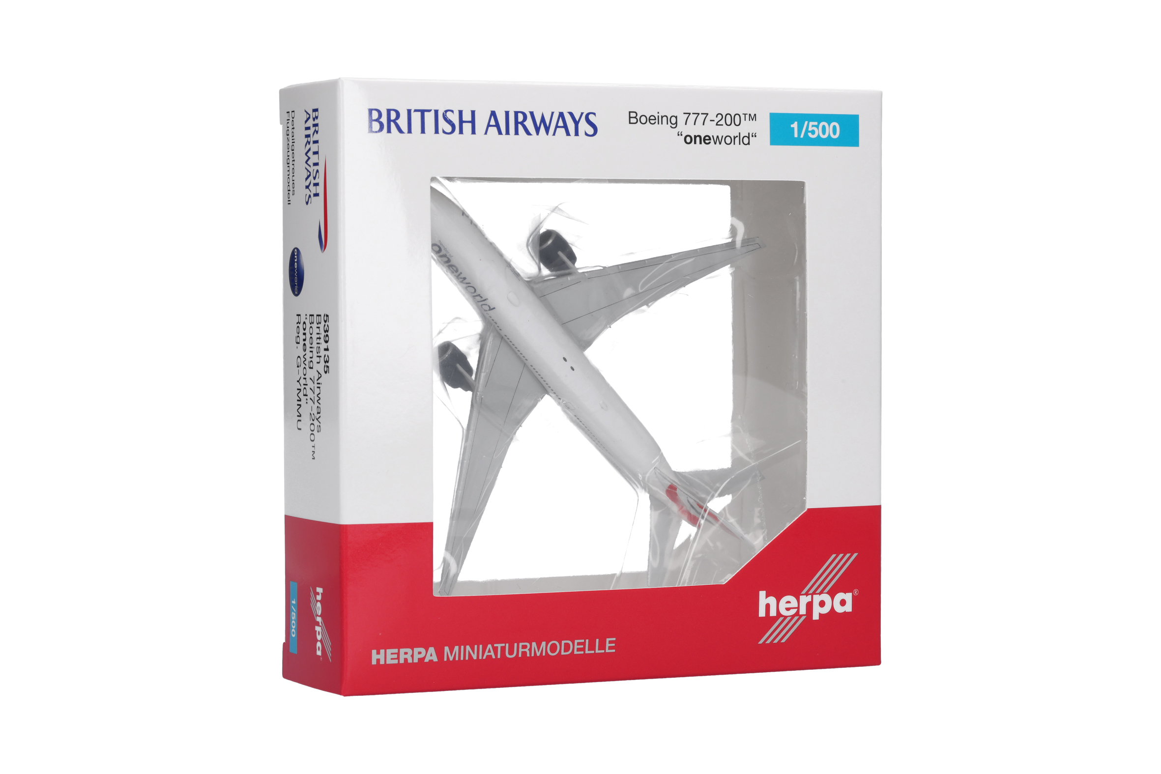 Herpa 539135 Boeing 777-200 British Airways G-YMMU