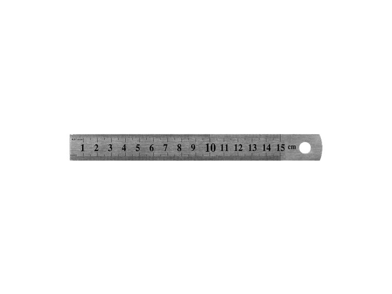 11437 Stahllineal 150mm inch und cm Skalierung