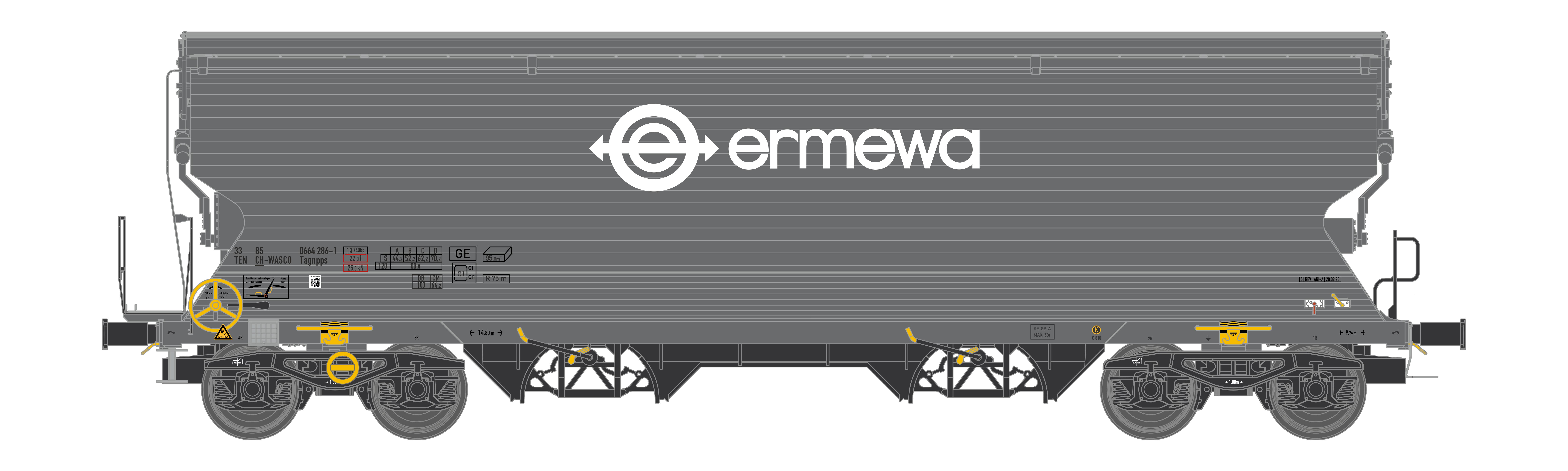 NME 524640 Ermewa Getreidewagen Tagnpps 95m³ Ep.6