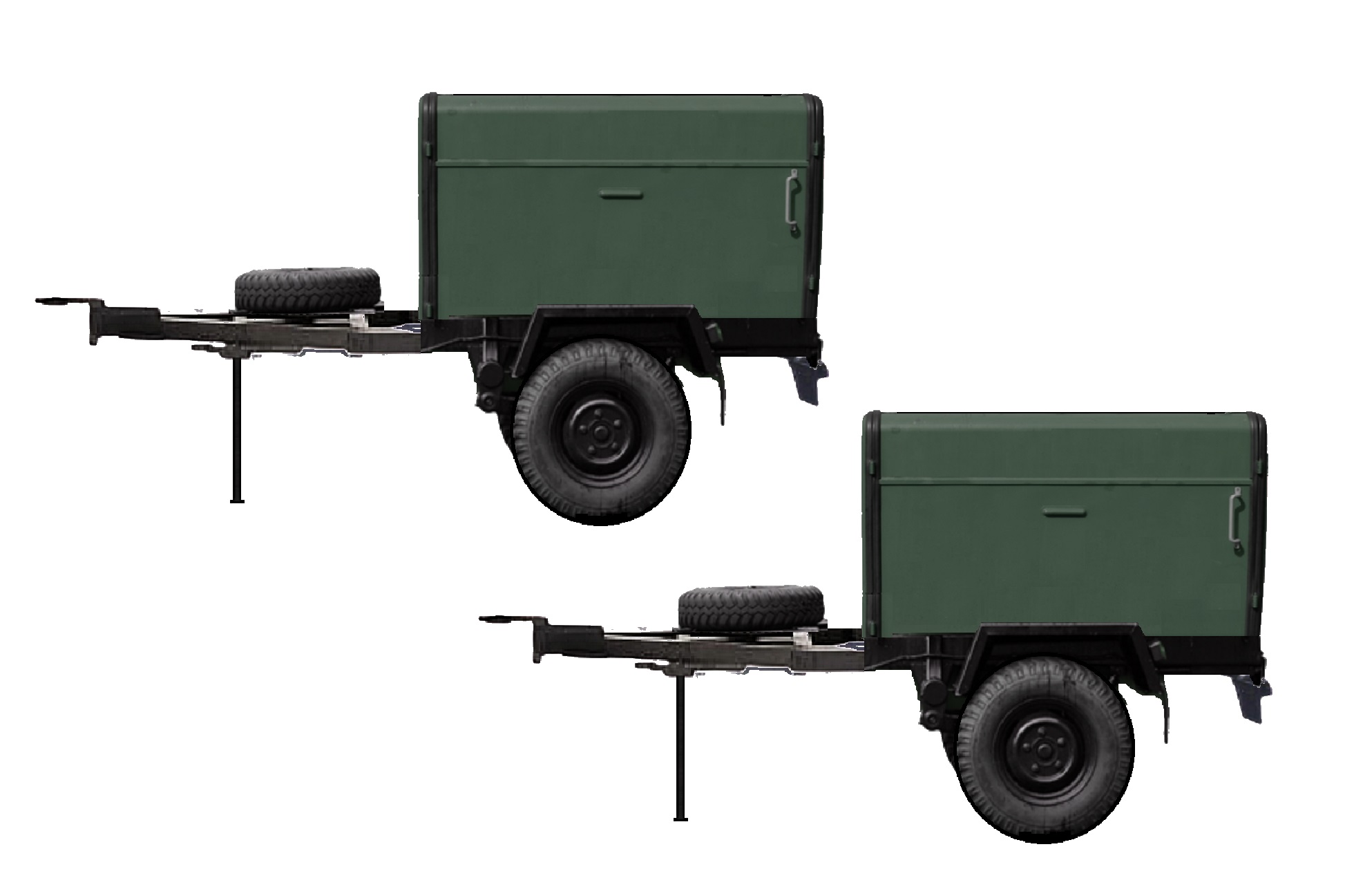 NA88330 Anhänger HL10 Kasten Militär neutral