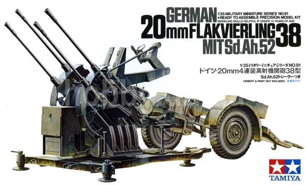 35091 Dt. 20mm Flakvierling 38  SDAH 52