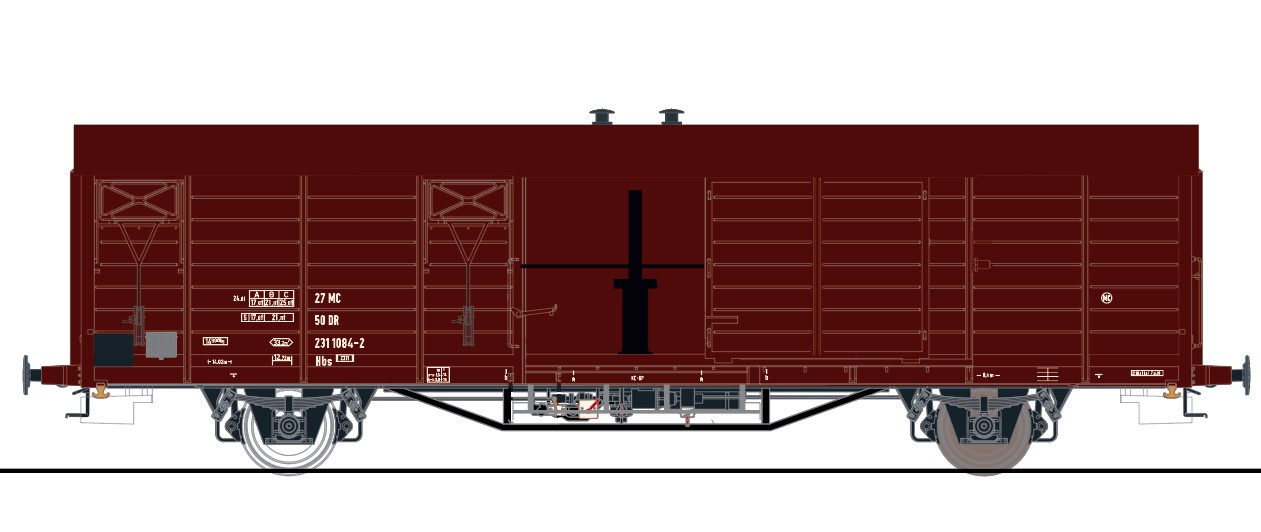 Exact-train 20741 DR gedeckter Güterwagen Hbs Ep.4