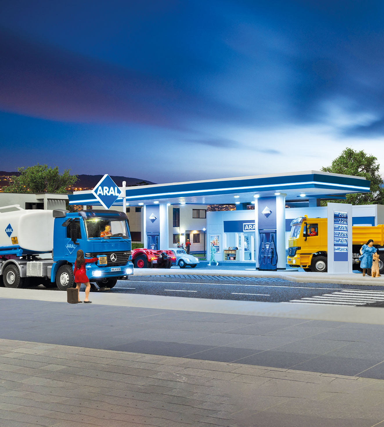 Kibri 38547 H0 Moderne ARAL Tankstelle