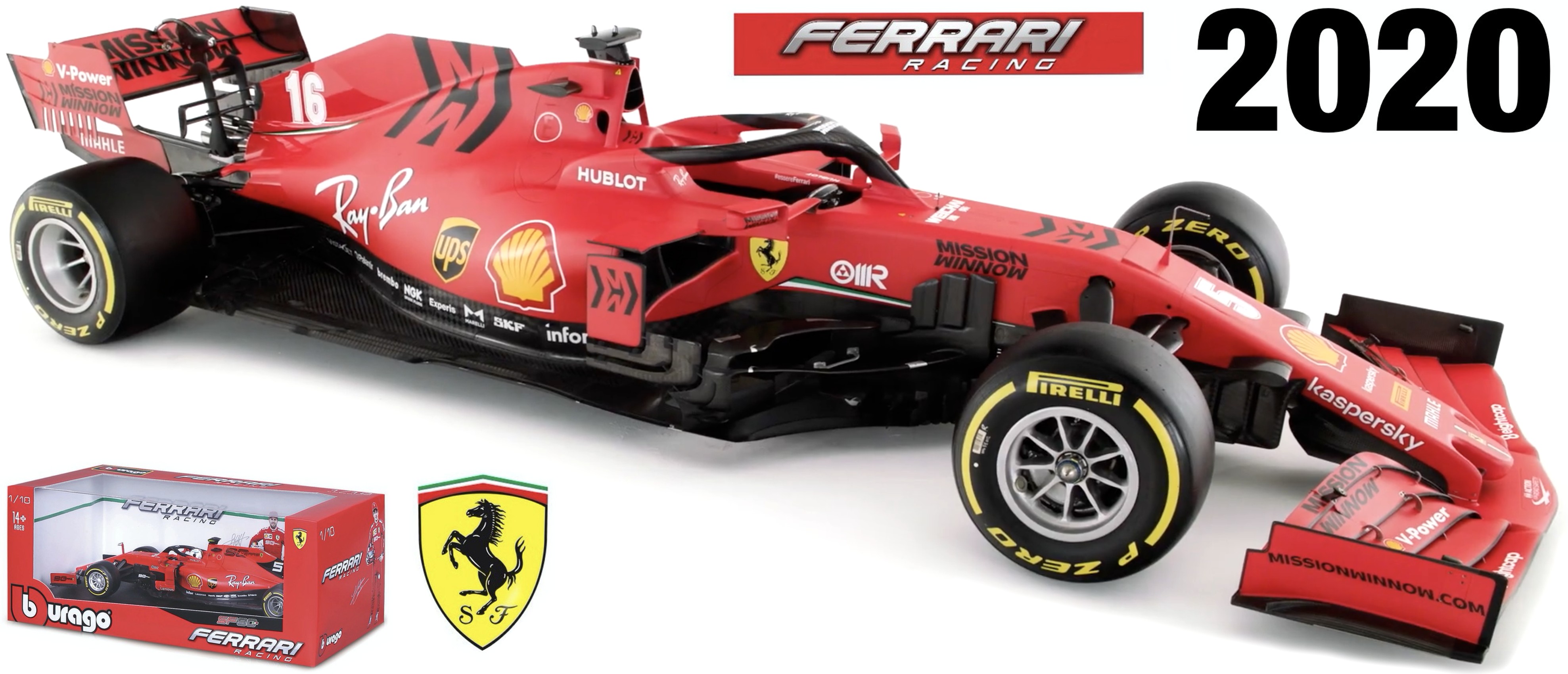 16808L Ferrari Scuderia #16 LeClerc 2020