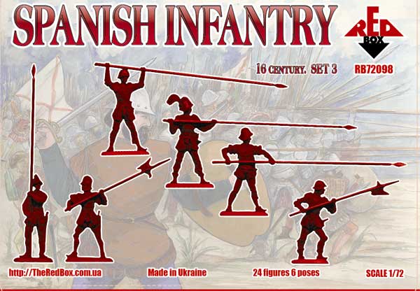 RB72098 Spanish Infantry (Pike). Set 3. 16 centr